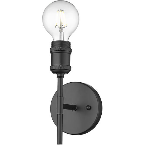 Axel 1 Light 4.75 inch Matte Black Wall Sconce Wall Light in No Shade